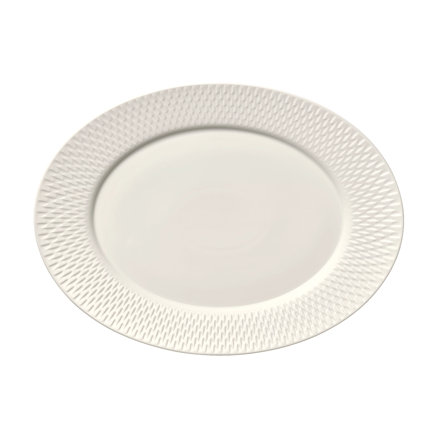 Bauscher Purity Reflections 6692068 Platte oval Fahne Relief