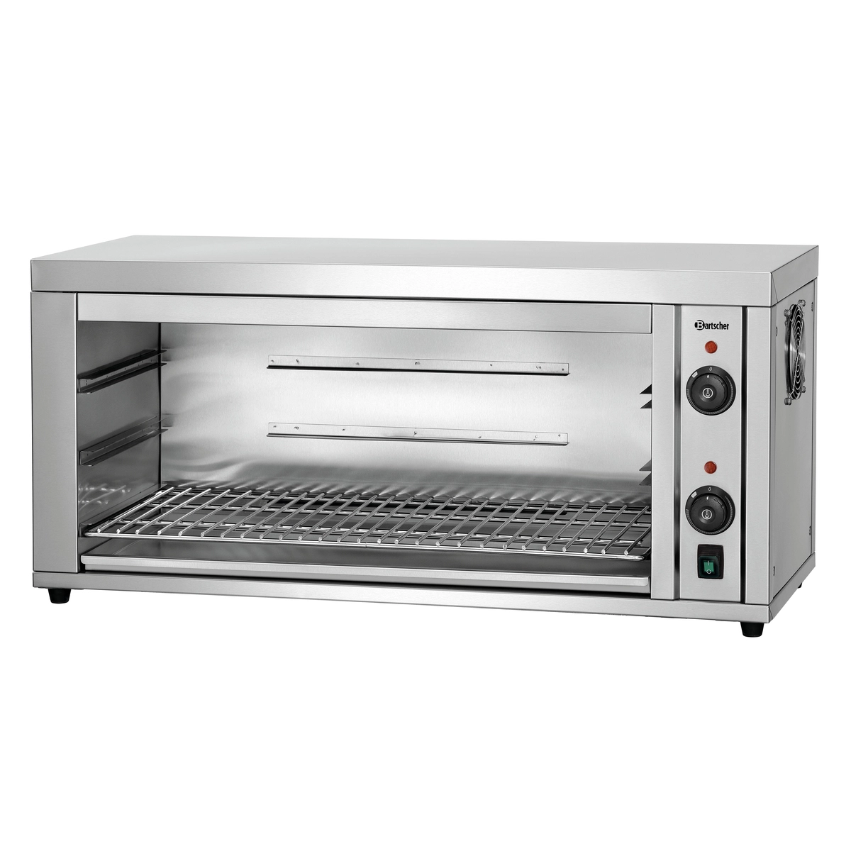 Bartscher 100532 Salamander leer mit einem Rost Ansicht von Vorn