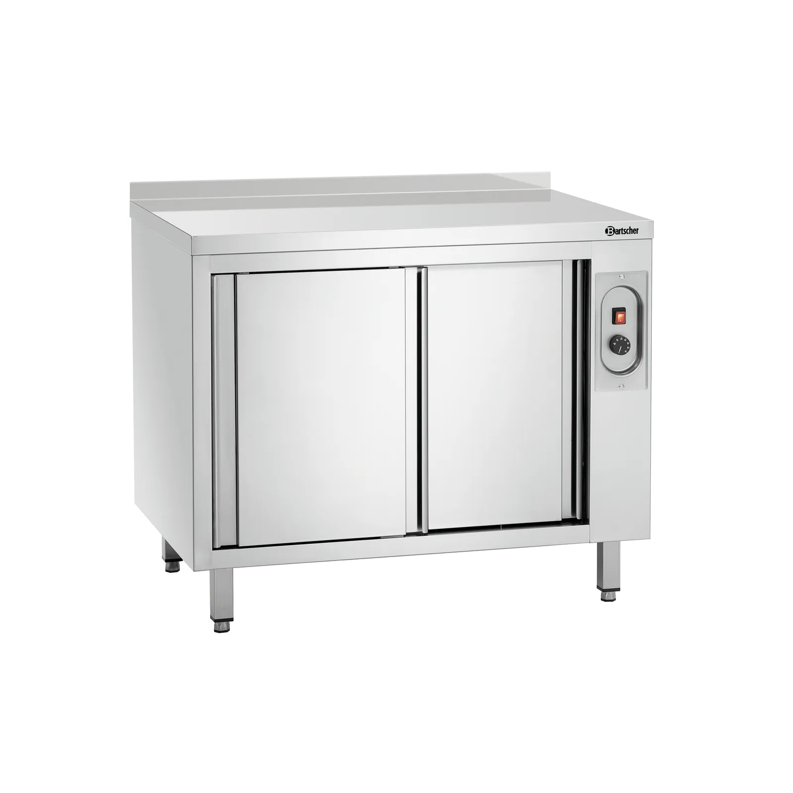 Bartscher 348107 Wärmeschrank 700 B1000 MA Ansicht Komplett geschlossen,  Edelstahl,  Kühl-/Kühlvitrine,  Schiebetüren,  Edelstahlkorpus,  Booteschrank