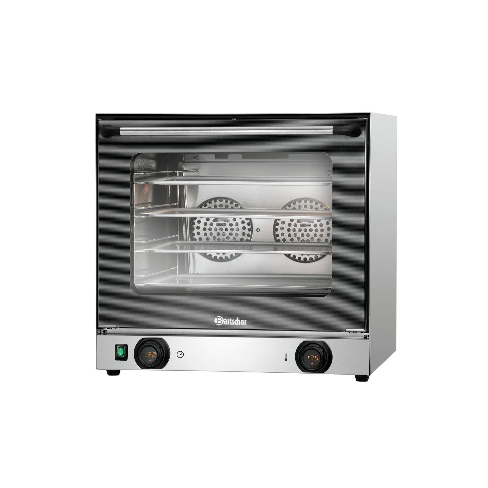 Bartscher A120796 Heißluftofen AT90-MDI Ansicht geschlossen leer nach links gedreht
