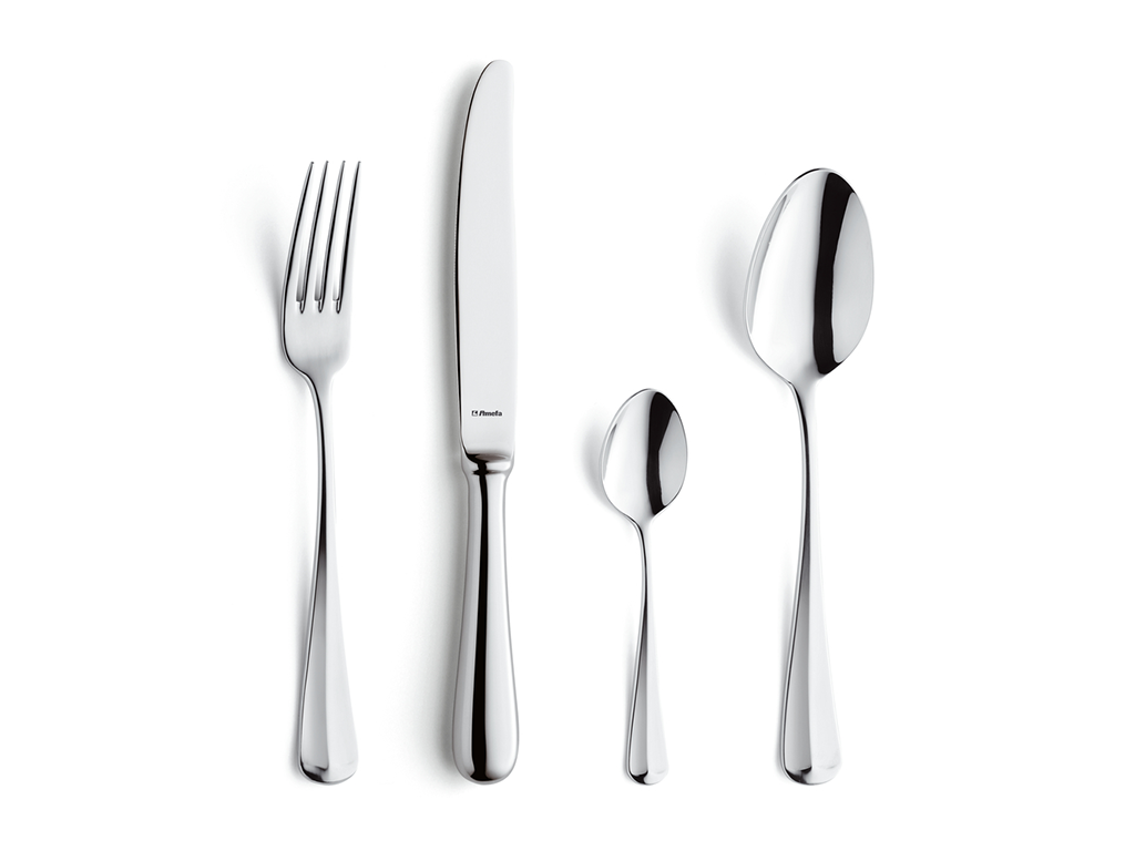 Amefa Serie Elizabeth, Ansicht Messer Gabel Löffel Kaffeelöffel