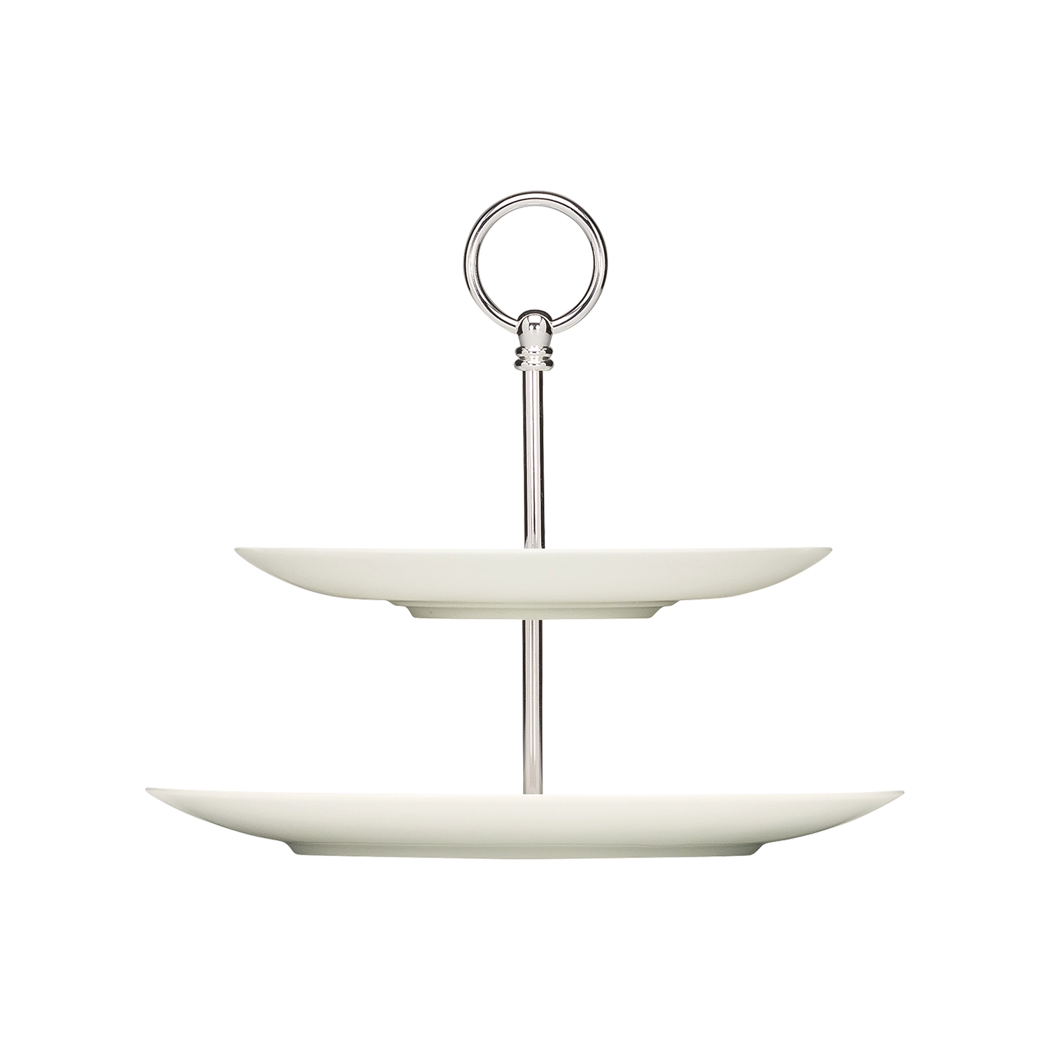 Bauscher Purity Etagere 2fach Teller rund coup 6697305 seitlich