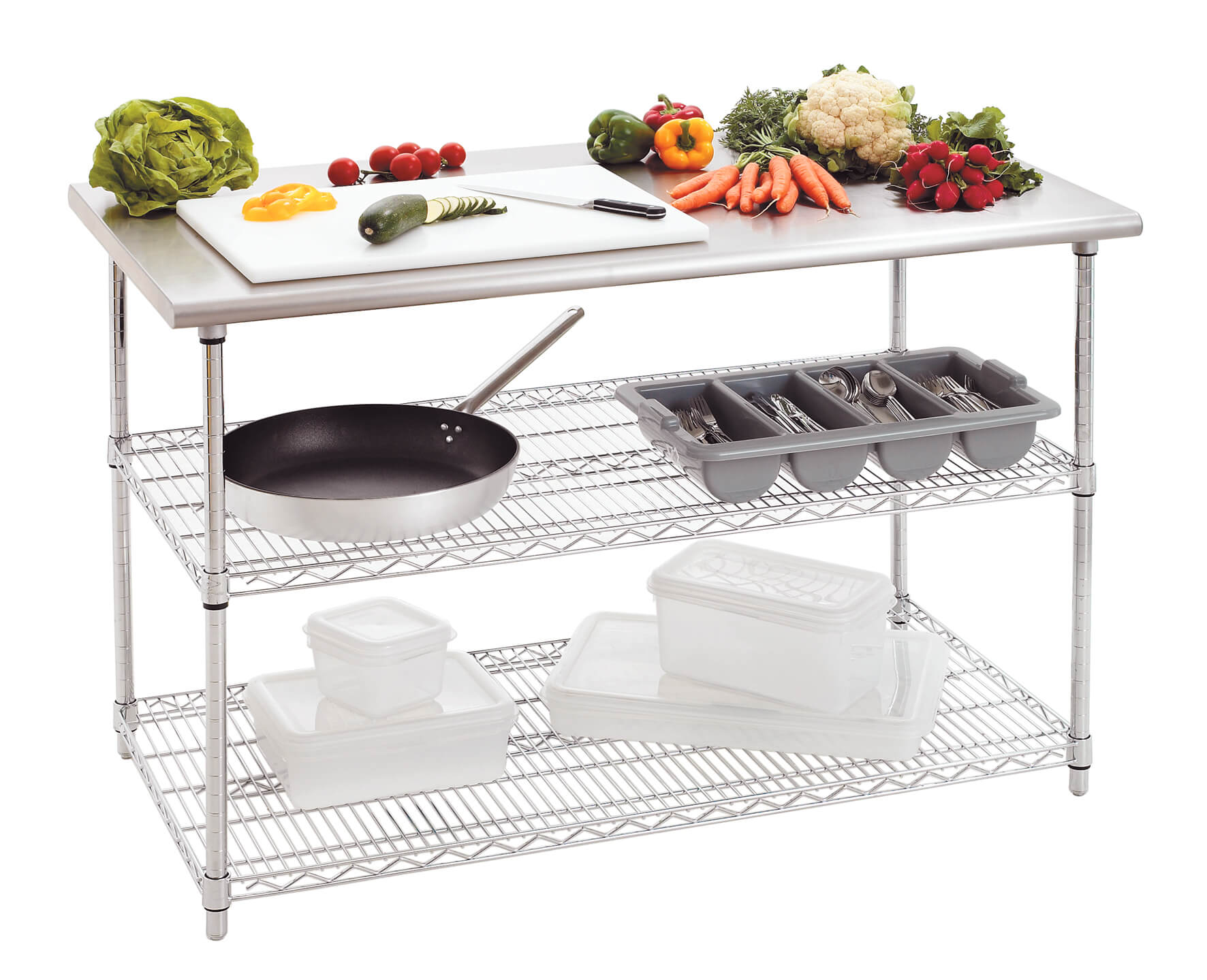 Bartscher 601153 Arbeitstisch 690 B1300 2 ZB