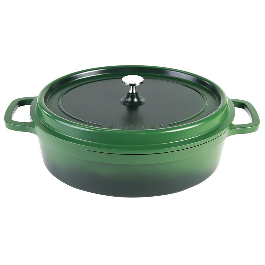 Contacto AluChef Kasserolle Aluminiumgussdruck Knopfgriff aus Edelstahl oval grün 6981356