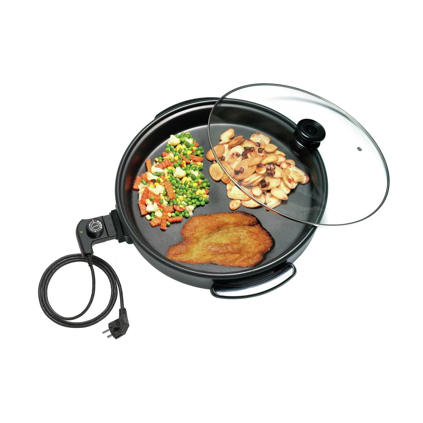 Bartscher A150114G Multipfanne Ansicht Komplett mit Essen