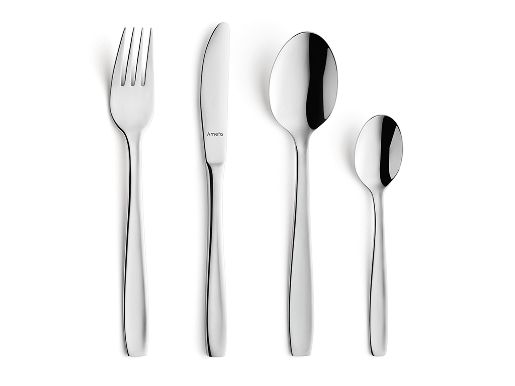 Amefa Serie Hotel, Ansicht Messer Gabel Löffel Kaffeelöffel