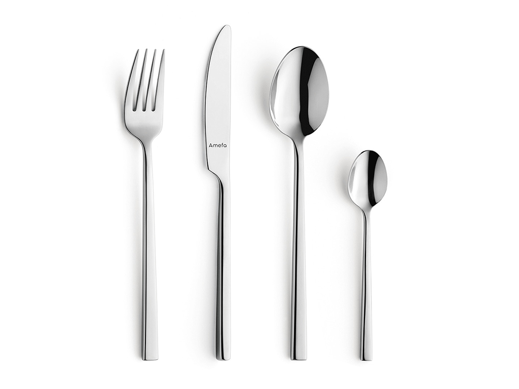 Amefa Serie Amazon, Ansicht Messer Gabel Löffel Kaffeelöffel