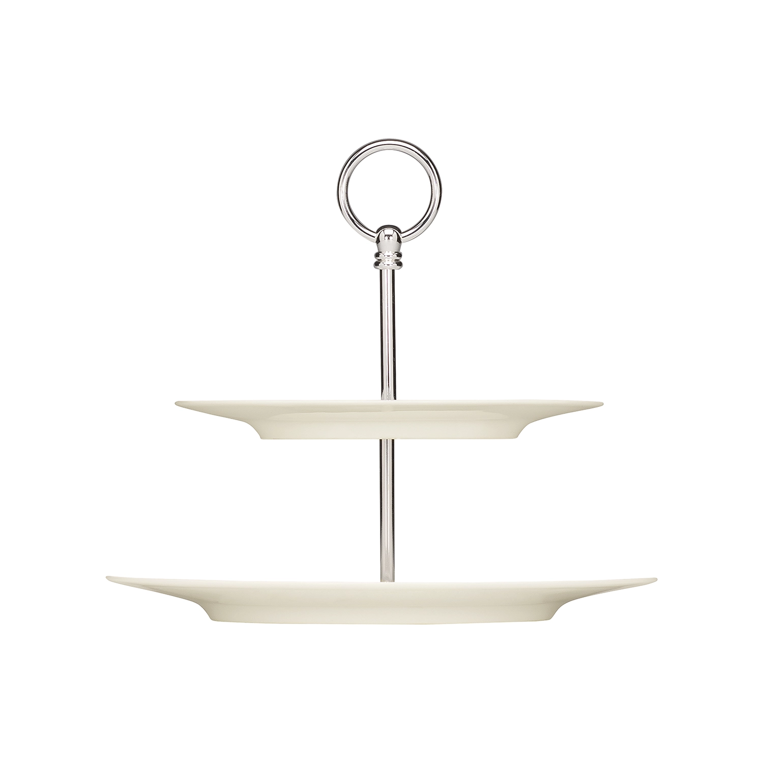 Bauscher Purity Etagere 2fach Teller rund Fahne 6697302 seitlich