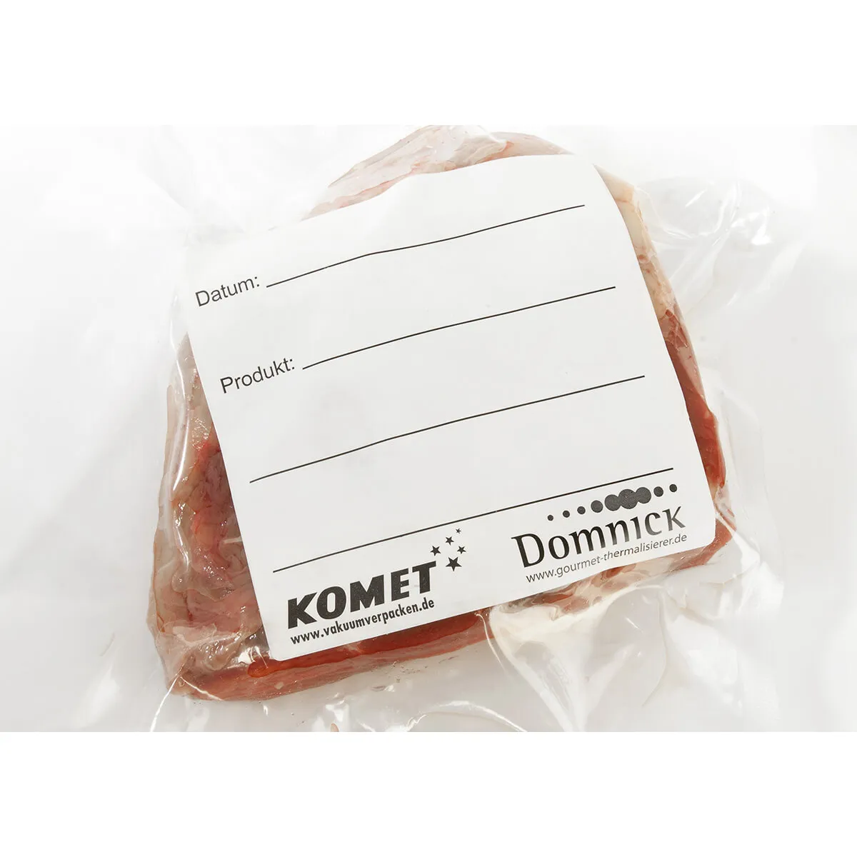 Komet Etikett, Rindfleisch, Fleischprodukt, Vakuumverpackt, Hackfleisch, Lebensmittel