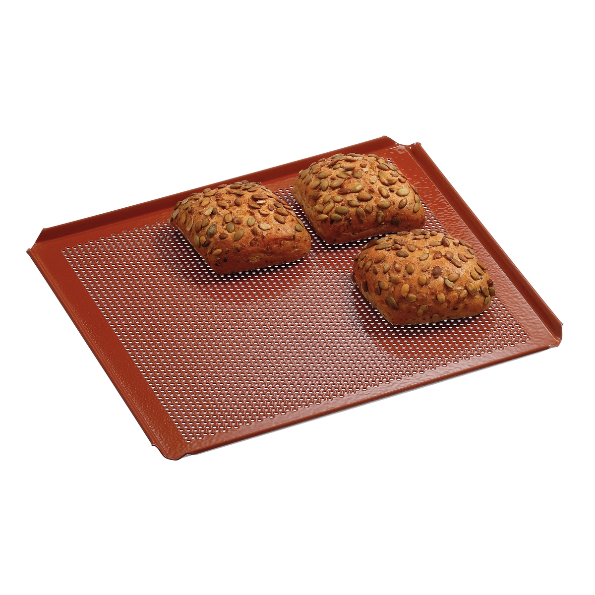 Bartscher 100425 Lochblech rot mit Kante Blick von oben