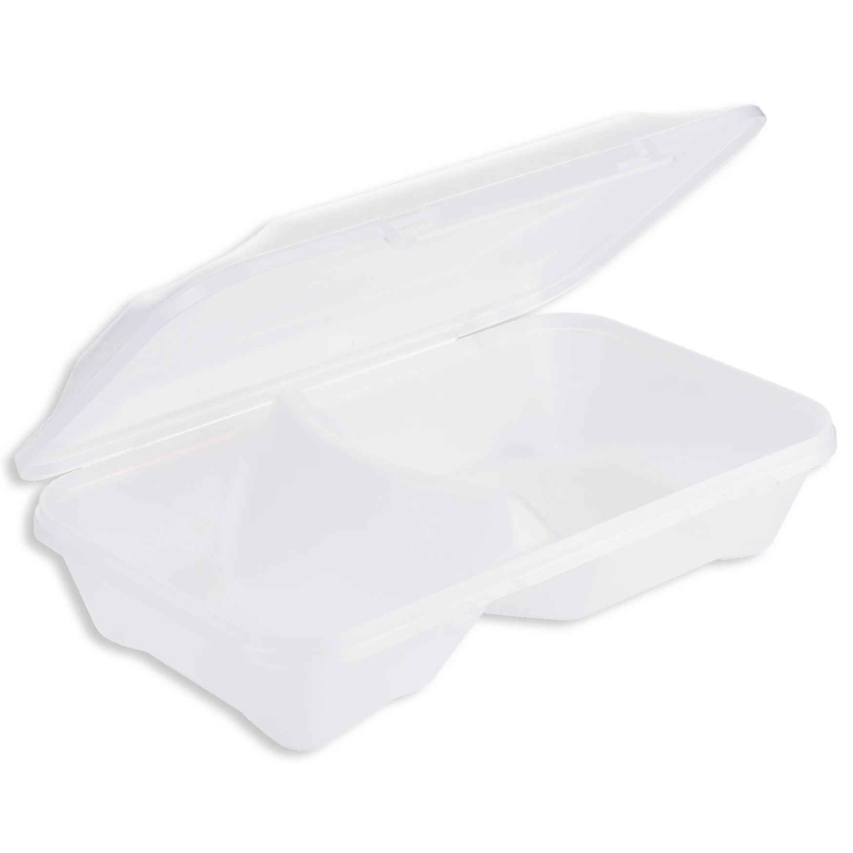 Contacto Menüschale WE TURN GN 1/4 weiß zweigeteilt Deckel offen 