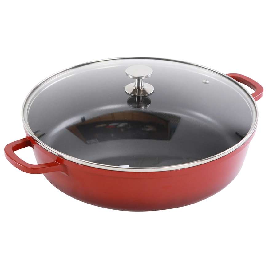 Contacto AluChef Pfanne rund Knopfgriff aus Edelstahl rot 6983329