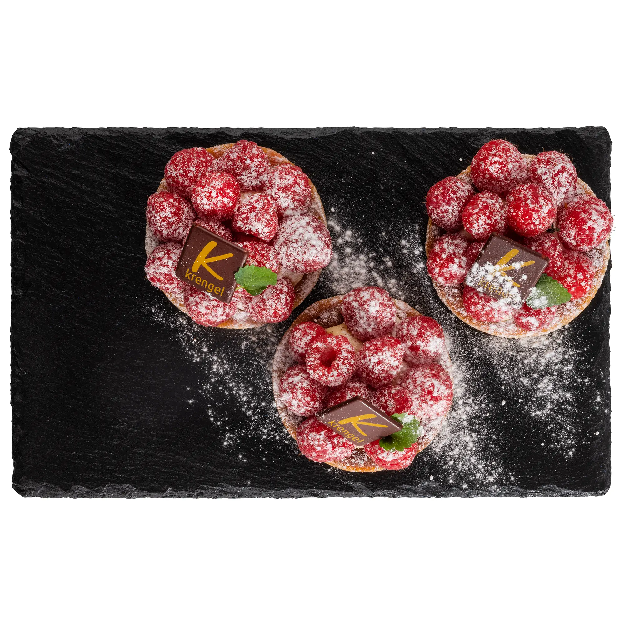  APS GN Naturschieferplatte 00993 Draufsicht mit Beispiel Dessert